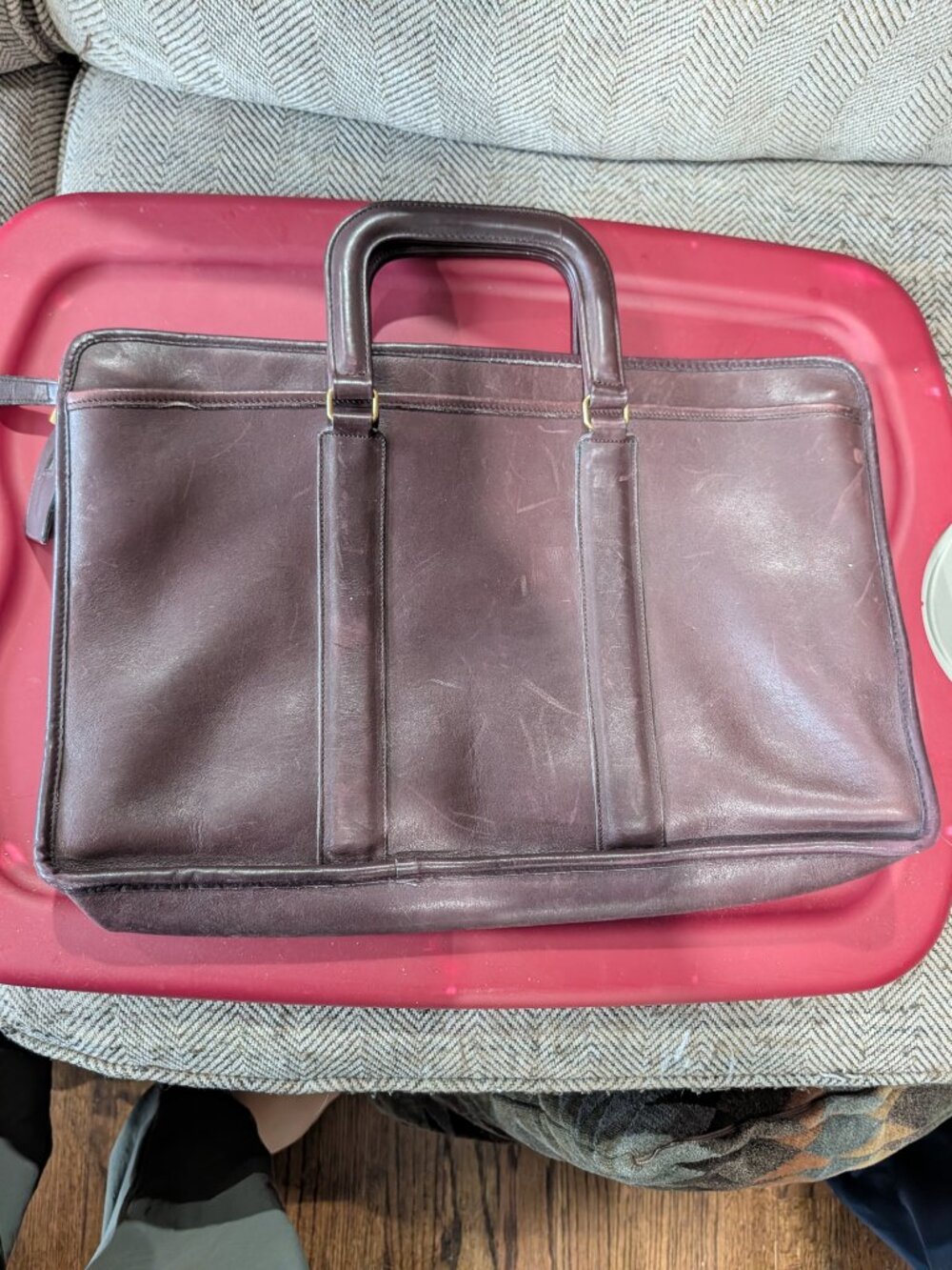 Vintage Coach Embassy Briefcase Brown/Purple/Plum - 375-9626
